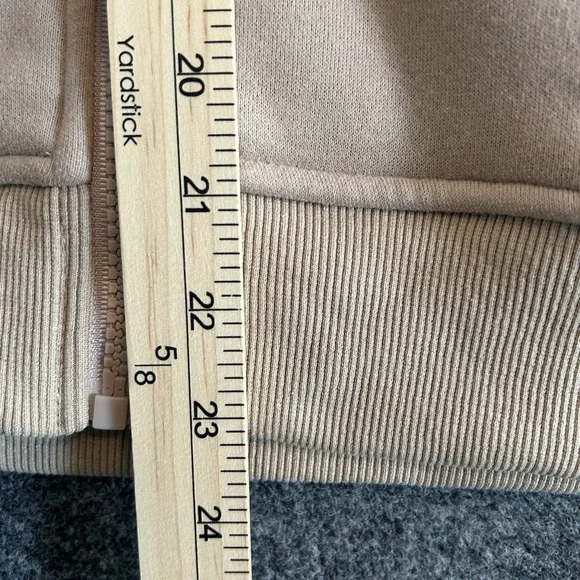 *NWT *Anrabess Women's Full-Zip Hoodie With Collar ~ Khaki~Size Large (MSRP $30) - Picture 11 of 15